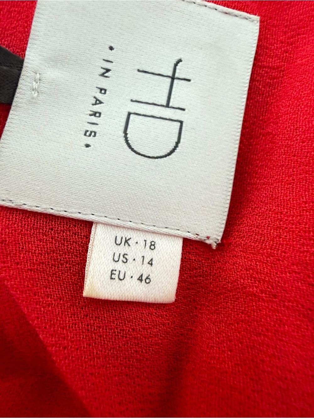 Anthropologie HD in Paris Women's Red Marana Chiffon Dress Size 14 - 8359 - Picture 10 of 13